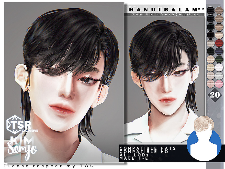 TS4 Male Hairstyle_Hanuibalam для Симс 4. Скачать мод