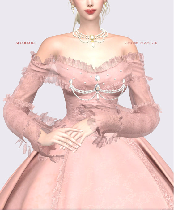 BRIDGERTON DRESS (by SEOULSOUL) для Симс 4. Скачать мод