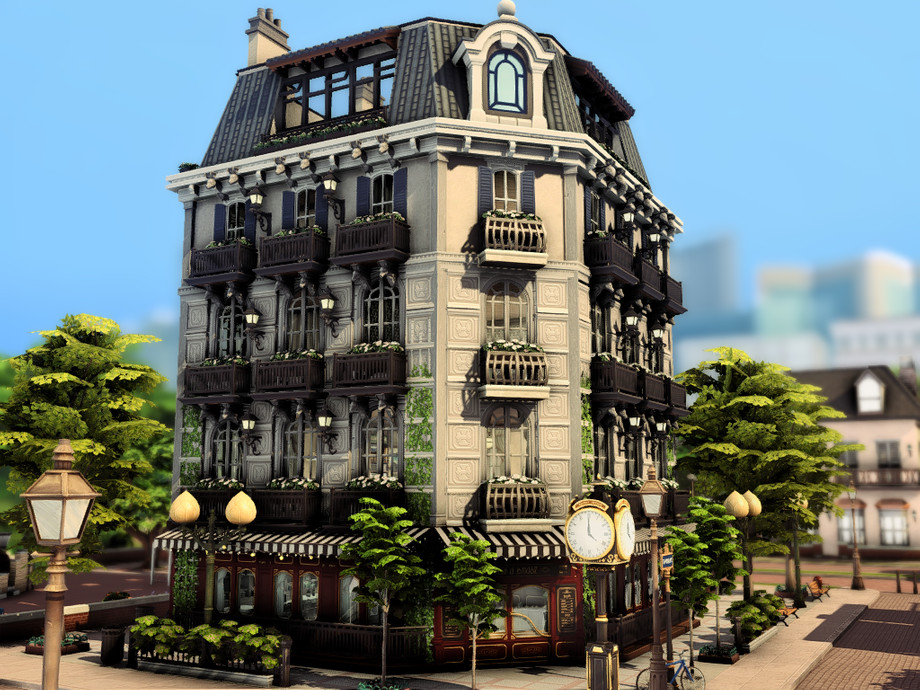 Bristo with Apartments (NO CC) для Симс 4. Скачать мод