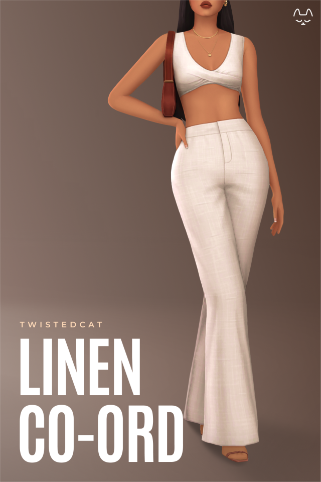 Linen Co-ord by twisted cat для Симс 4. Скачать мод