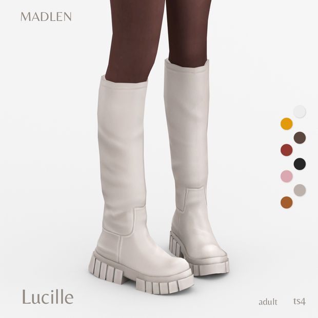 Lucille Boots by Madlen для Симс 4. Скачать мод