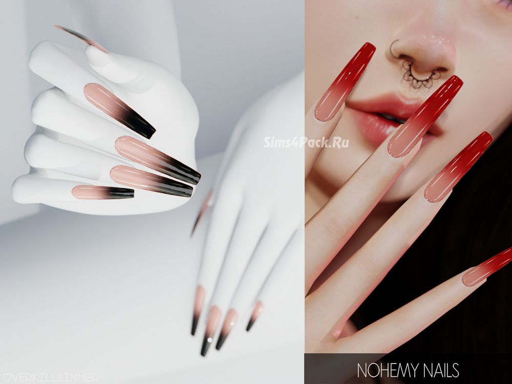 Маникюр "Nohemy nails"  для Симс 4. Скачать мод