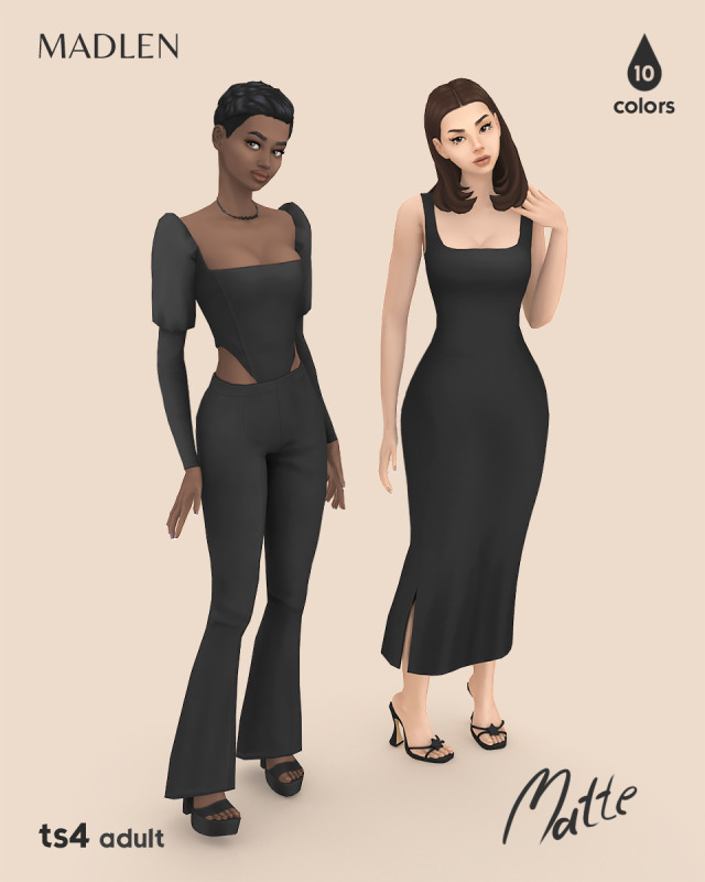Matte Set by Madlen для Симс 4. Скачать мод