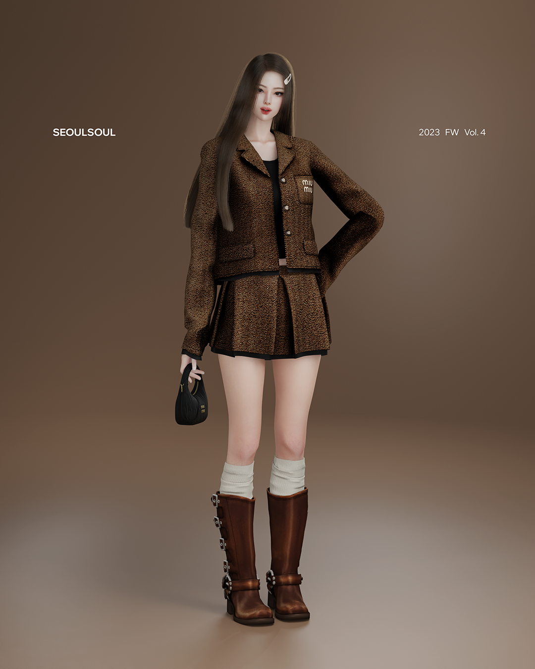 MIU MIU COSTUME (by SEOULSOUL) для Симс 4. Скачать мод