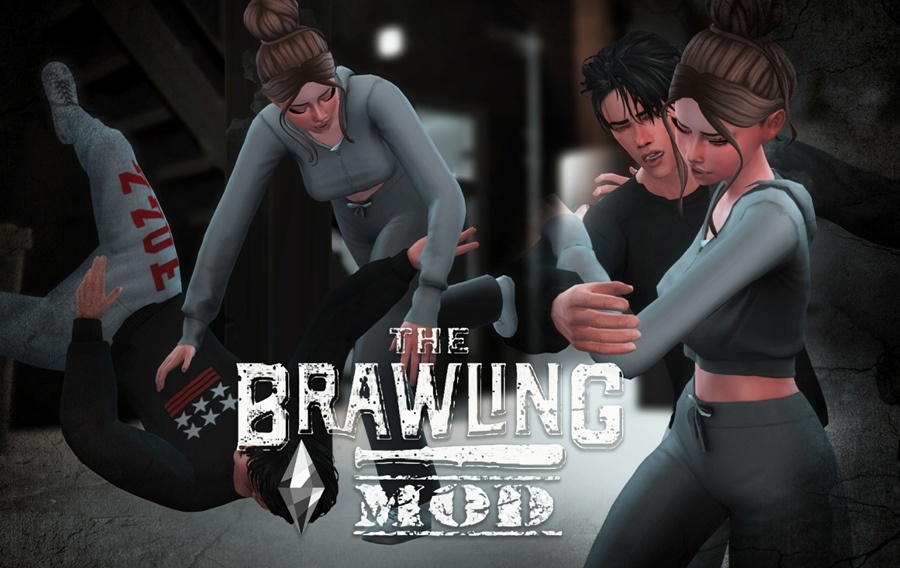 Мод на драки Brawling Mod для Симс 4. Скачать мод