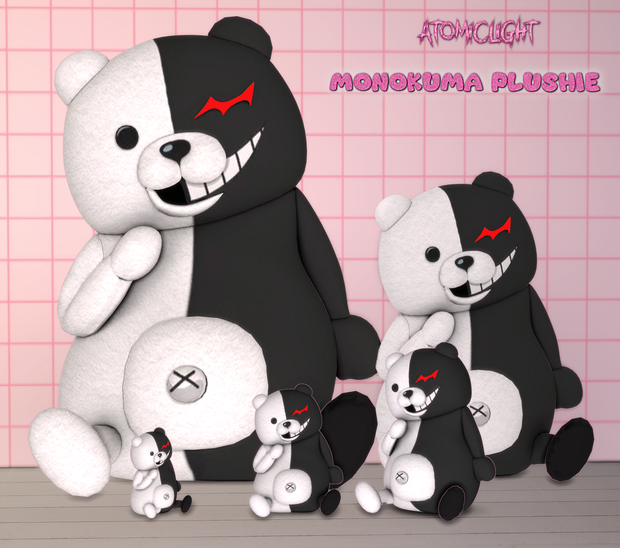 monokuma plush by atomiclight для Симс 4. Скачать мод