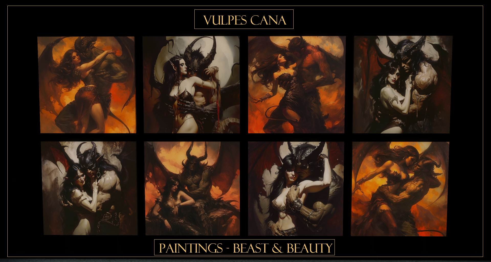 Paintings: Beast & Beauty для Симс 4. Скачать мод