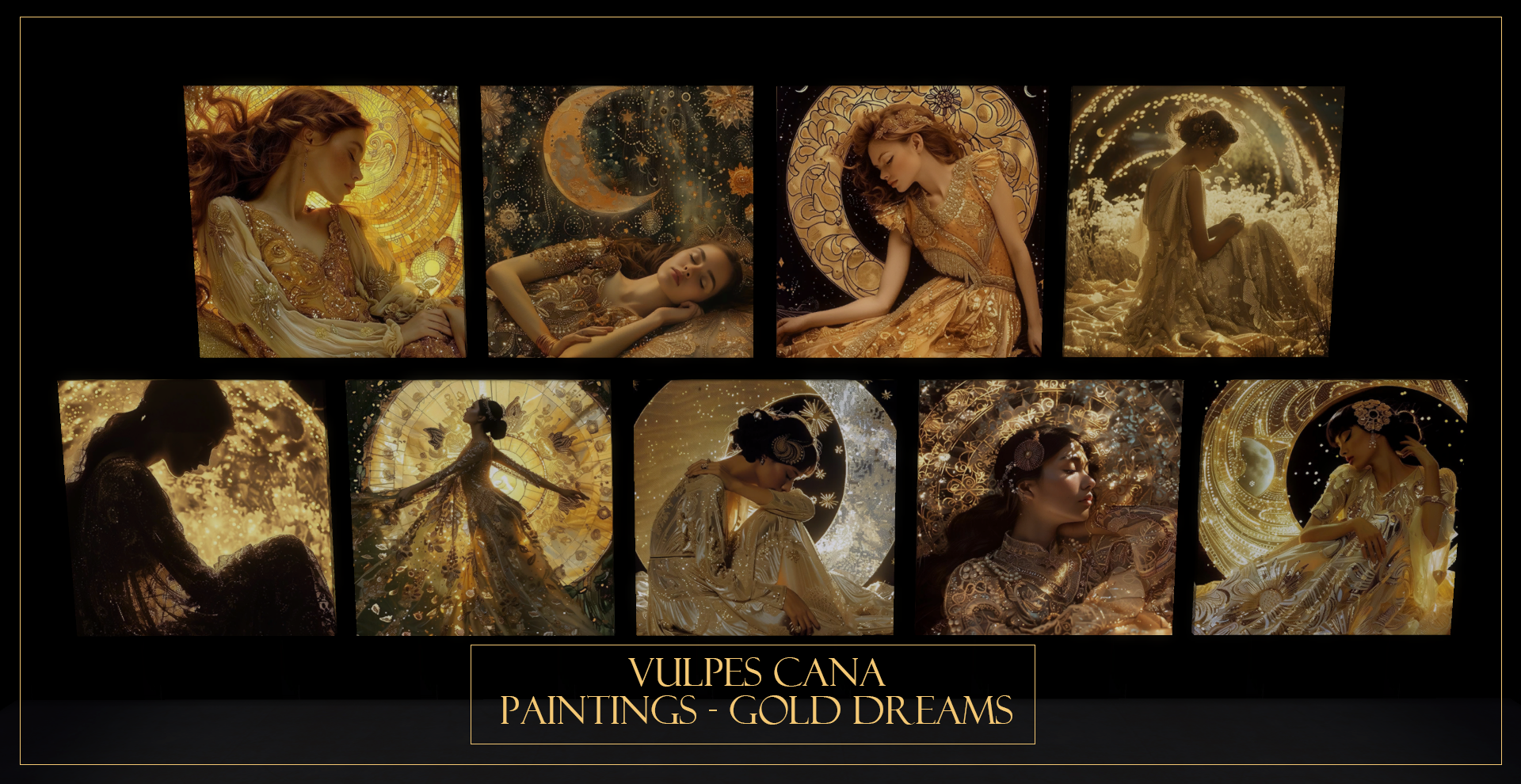 Paintings: Gold Dreams для Симс 4. Скачать мод