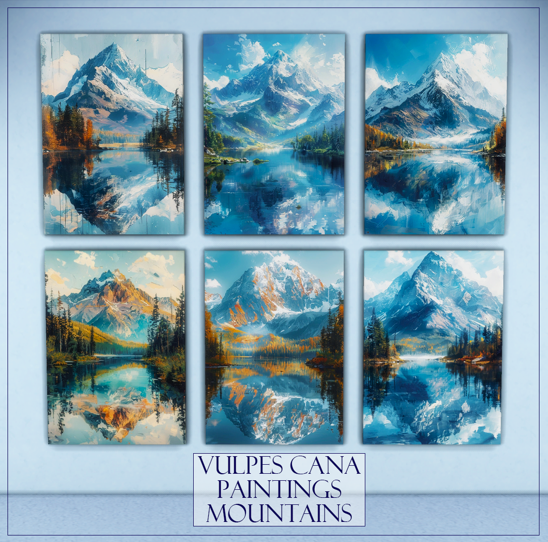 Paintings: Mountains для Симс 4. Скачать мод