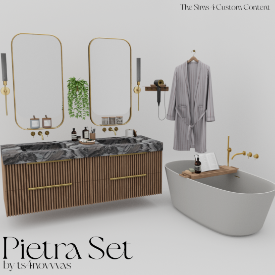 PIETRA SET от ts4novvvas для Симс 4. Скачать мод