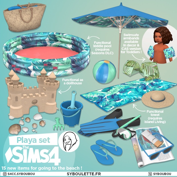 Playa set для Симс 4. Скачать мод