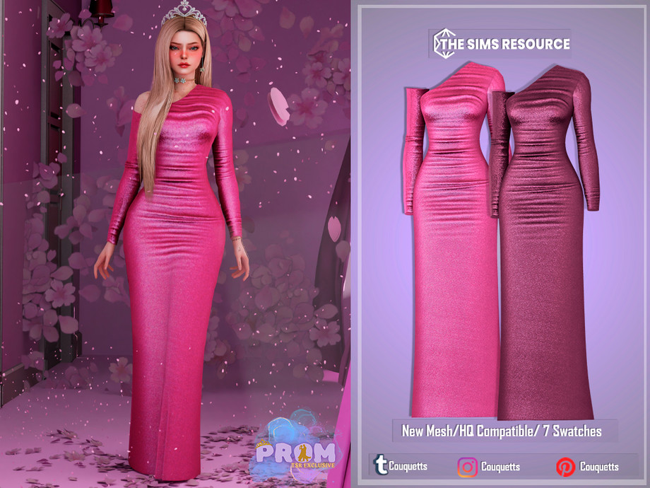 Prom Madisson Dress для Симс 4. Скачать мод