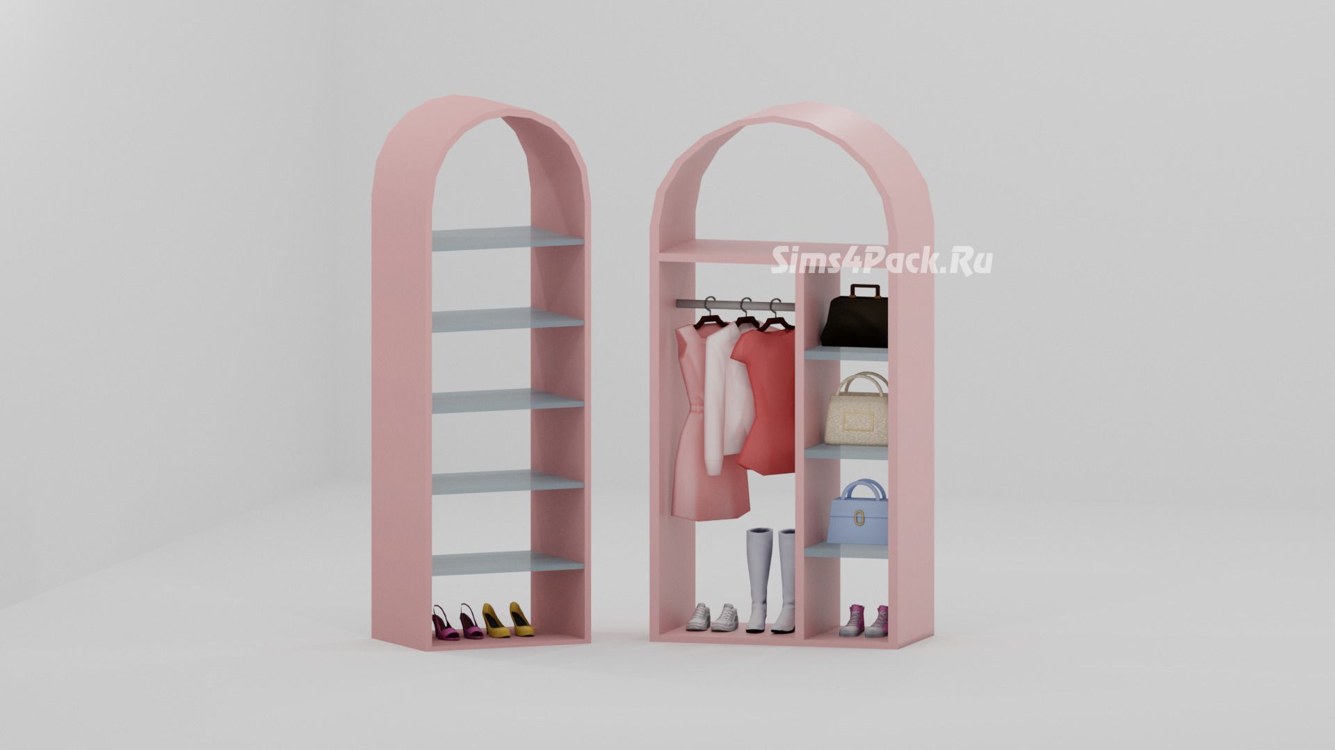 Сет для гардероба "Walk-In-Closet Set" для Симс 4 для Симс 4. Скачать мод