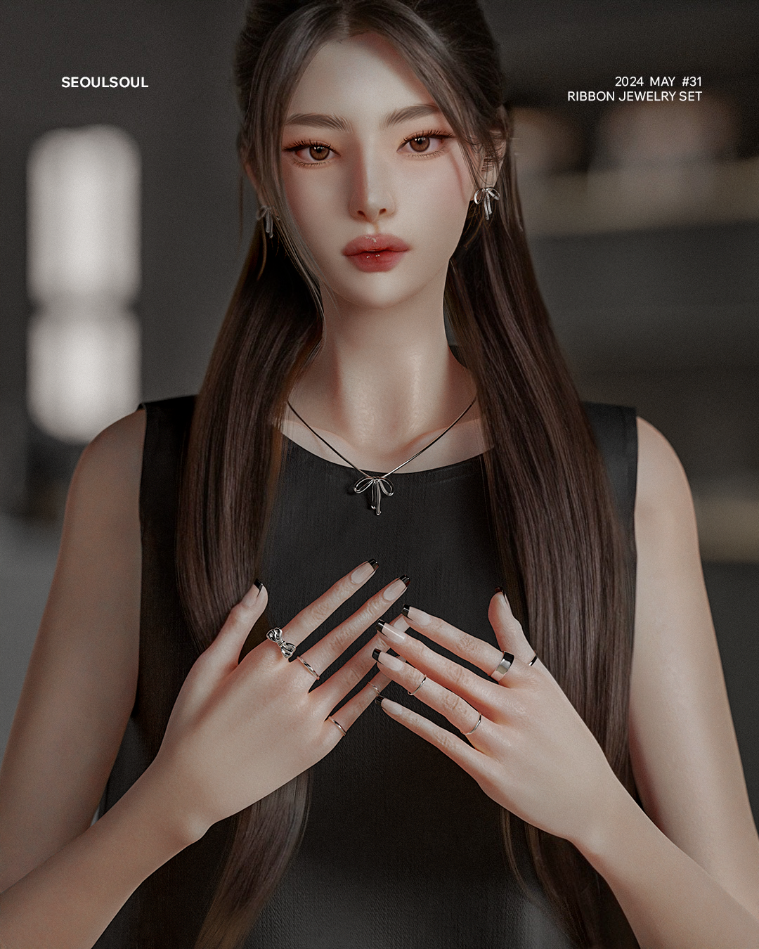 Украшения Ribbon (by SEOULSOUL) для Симс 4. Скачать мод