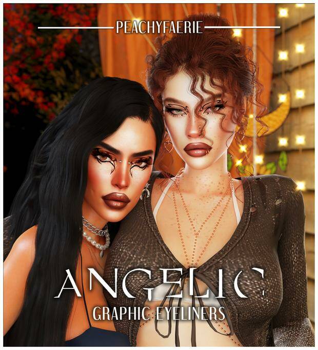 ✧ ANGELIC EYELINERS : BY PEACHYFAERIE ✧ для Симс 4. Скачать мод