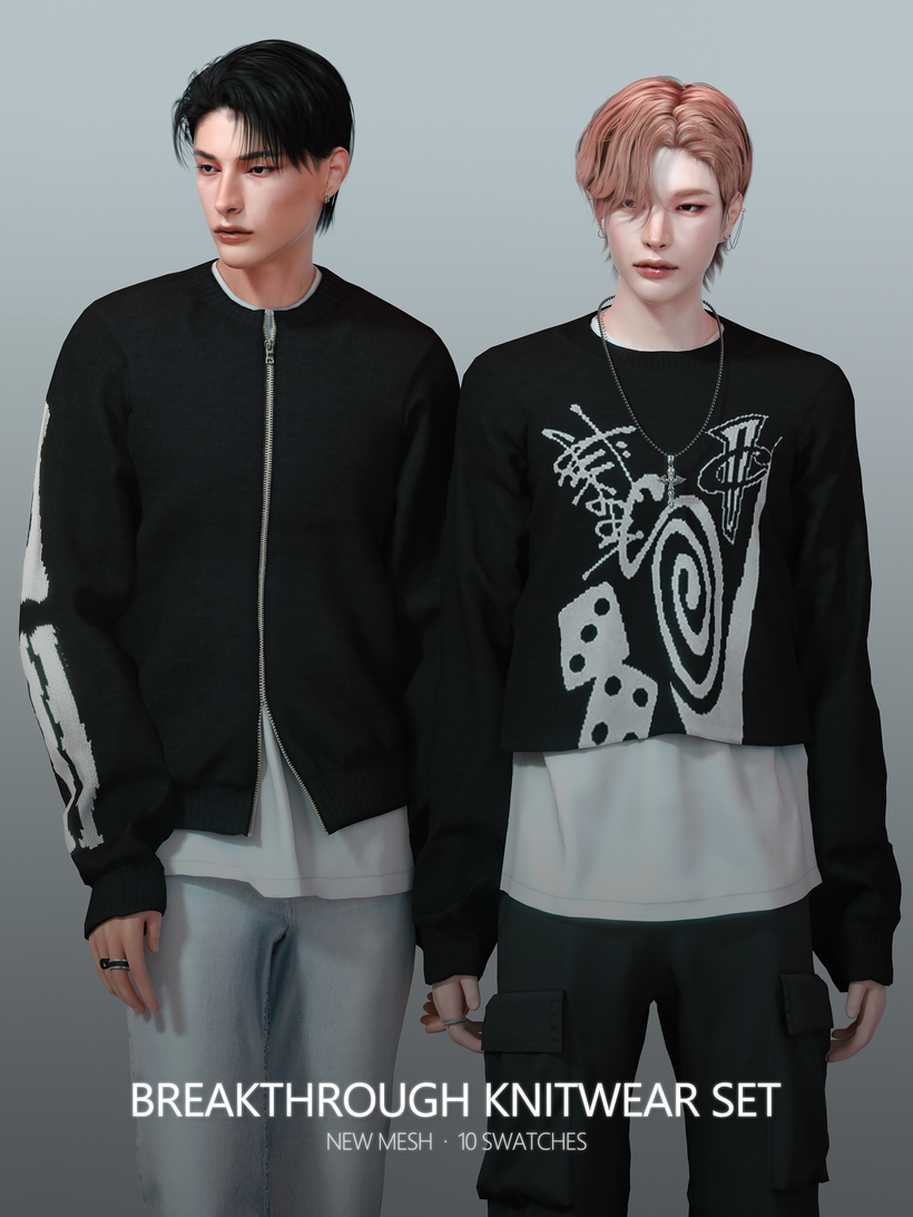 Breakthrough Knitwear Set для Sims 4 для Симс 4. Скачать мод