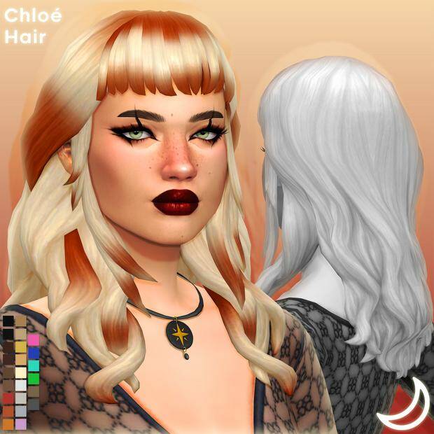 CHLOÉ HAIR BY IMVIKAI для Симс 4. Скачать мод