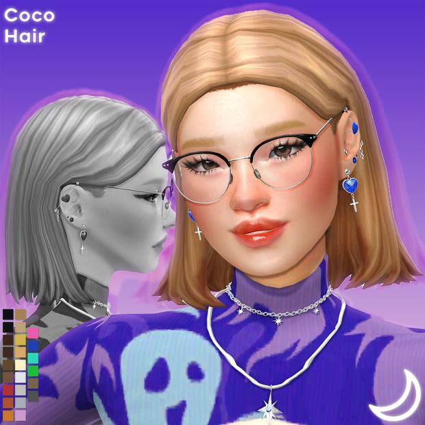 COCO HAIR BY IMVIKAI для Симс 4. Скачать мод