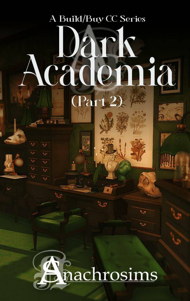 DARK ACADEMIA: PART 2 by AnachroSims для Симс 4. Скачать мод