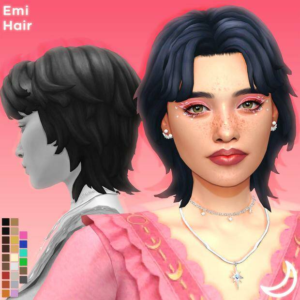 EMI HAIR BY IMVIKAI для Симс 4. Скачать мод