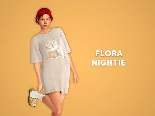 🐱 flora nightie 🐱 для Симс 4. Скачать мод