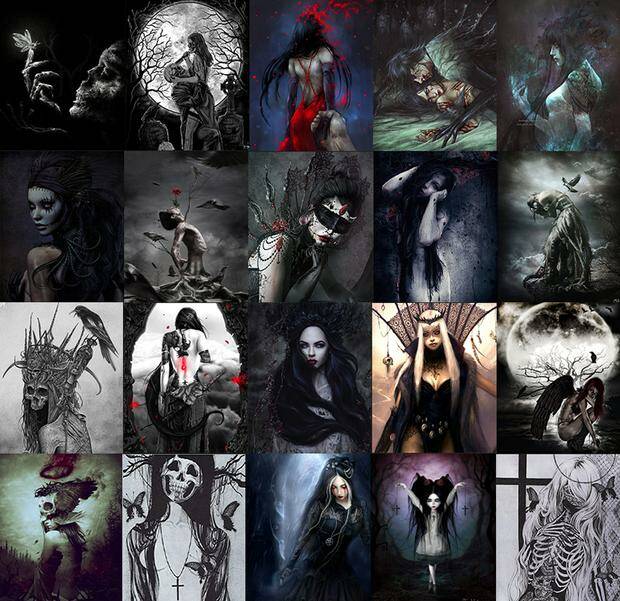 Goth Paintings Set 2 by ModMouseCC для Симс 4. Скачать мод