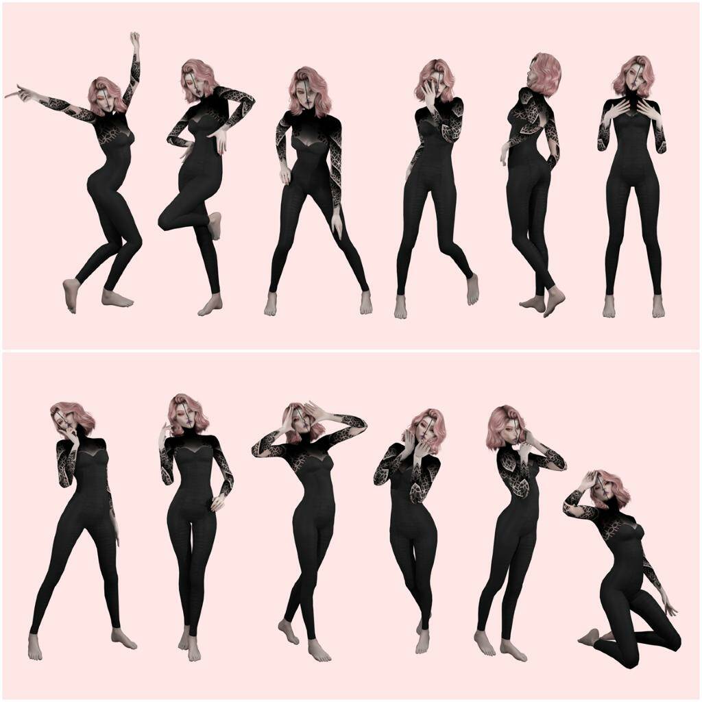 HoneysSims4 [HS4] Look at me poses для Симс 4. Скачать мод