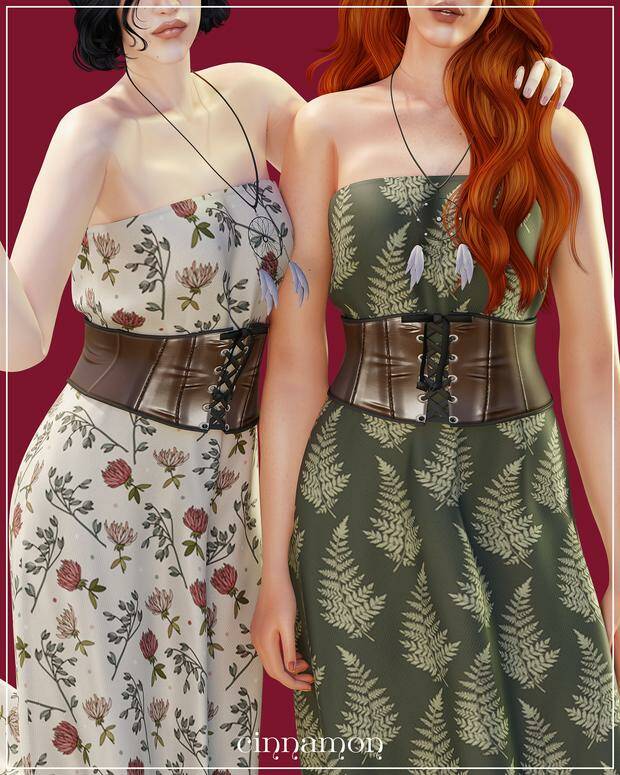 Jane dress by cinnamon-sims для Симс 4. Скачать мод