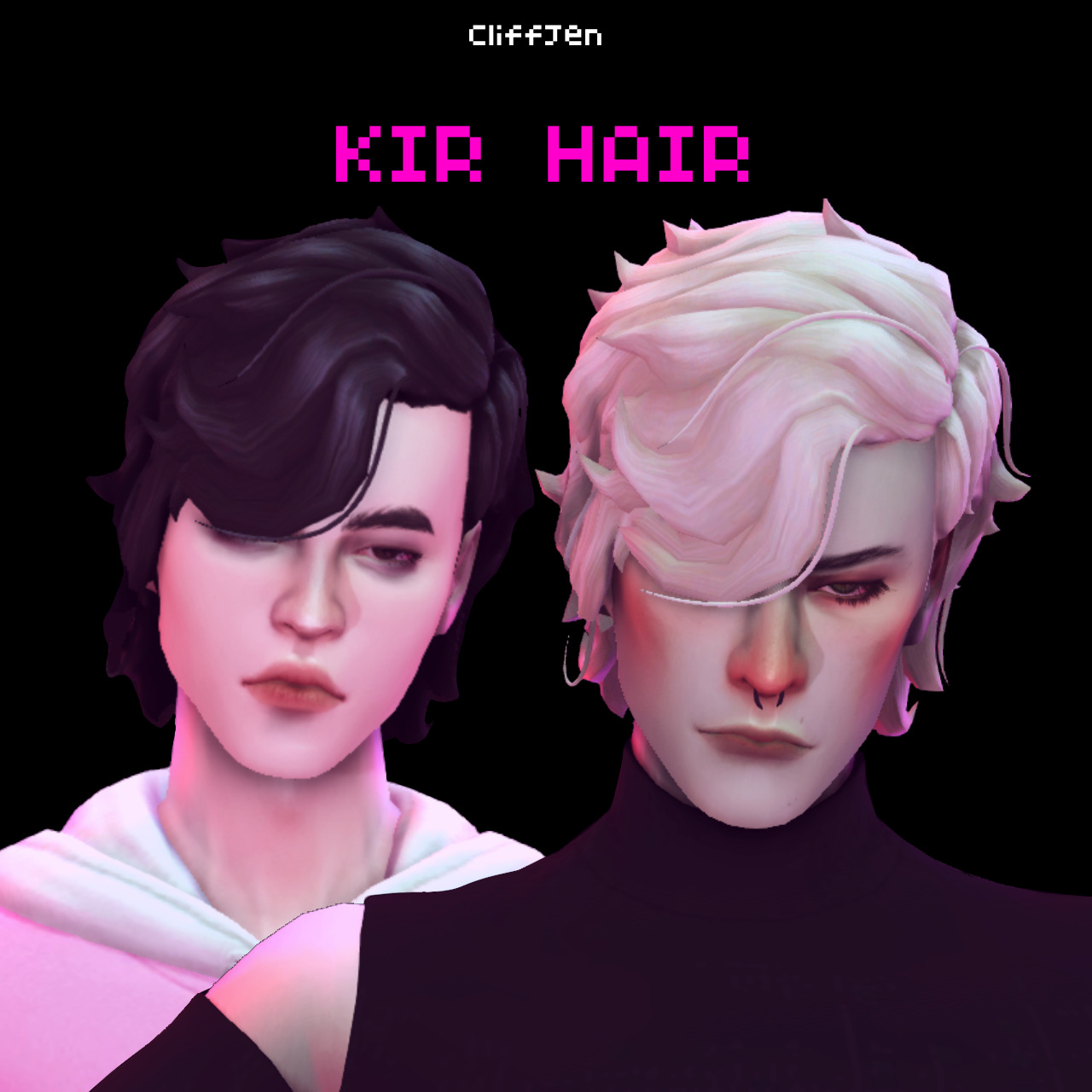 Kir Hair by CliffJen для Симс 4. Скачать мод