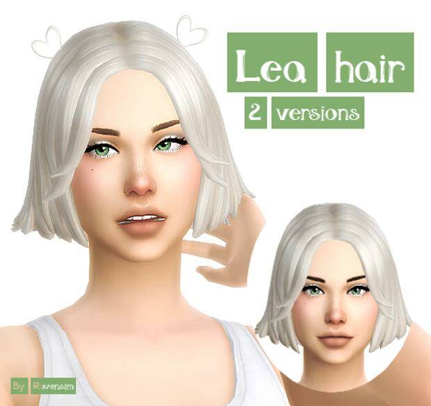 Lea Hair by RavenSim для Симс 4. Скачать мод