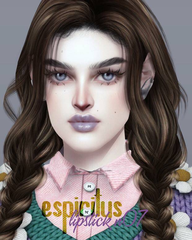 lipstick n07-09 by espiritus для Симс 4. Скачать мод