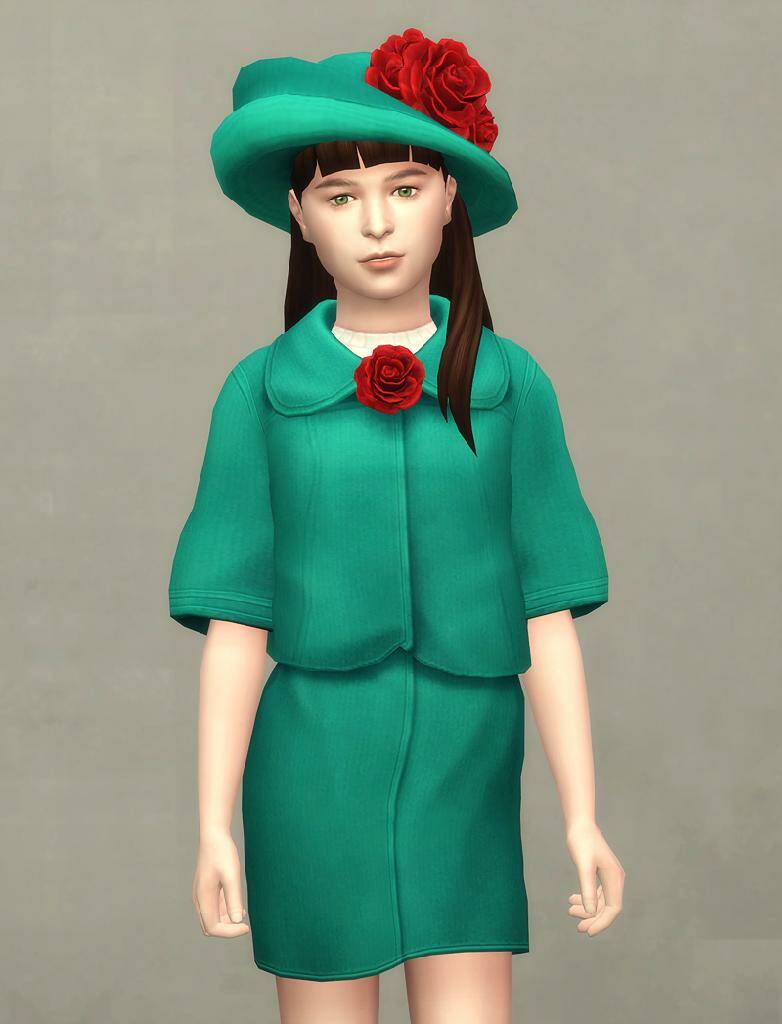 Little Lady of Dress & Hat by Rusty's для Симс 4. Скачать мод