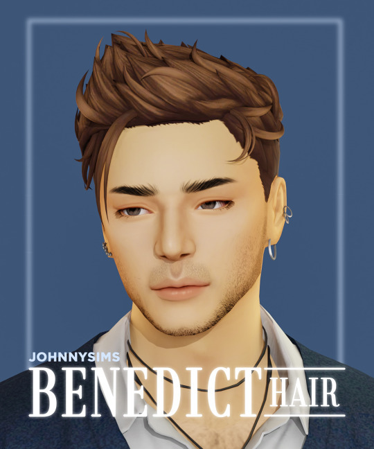 Мужская причёска "Benedict_Hair" для Симс 4 для Симс 4. Скачать мод