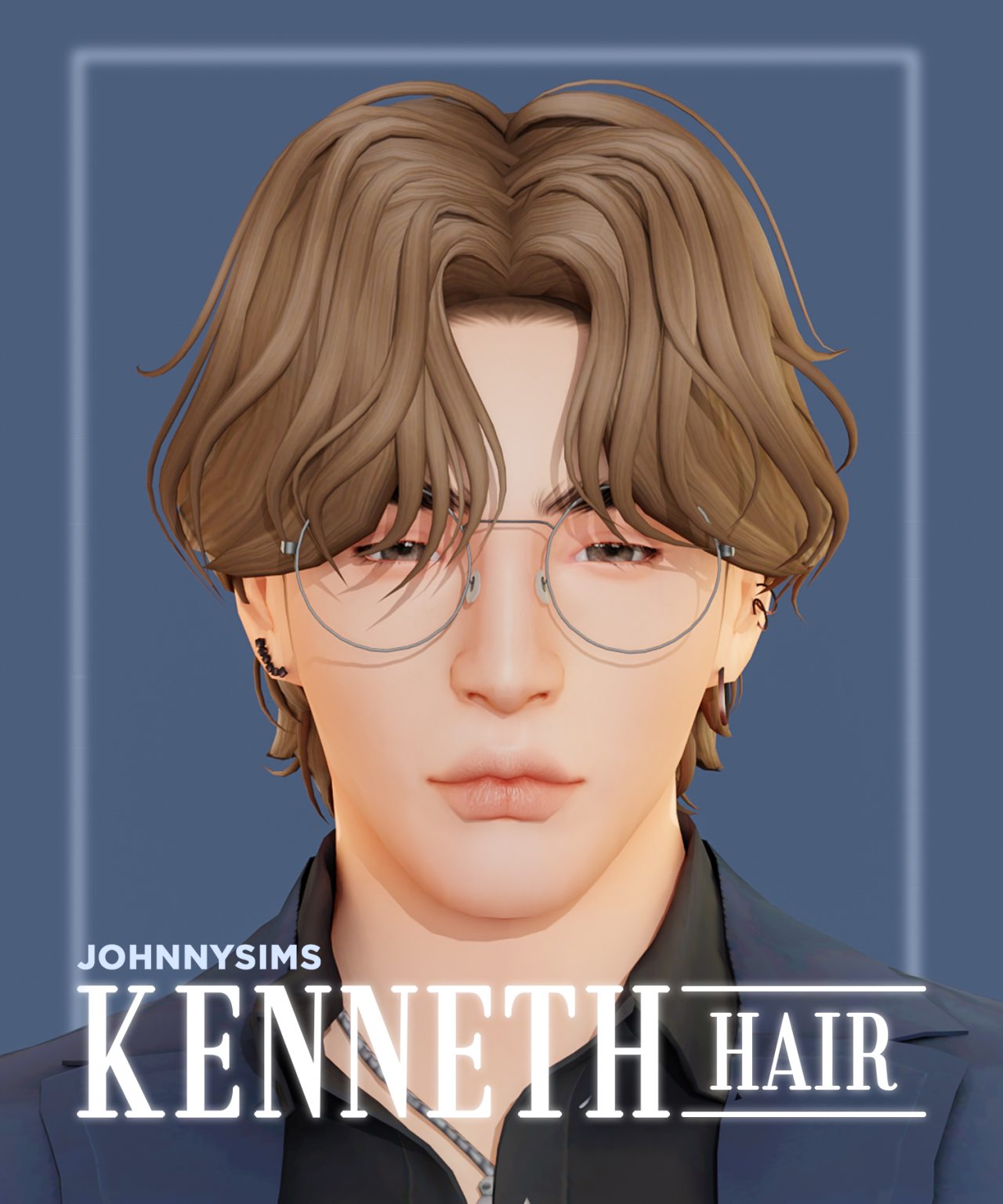 Мужская причёска "Kenneth_Hair" для Симс 4 для Симс 4. Скачать мод