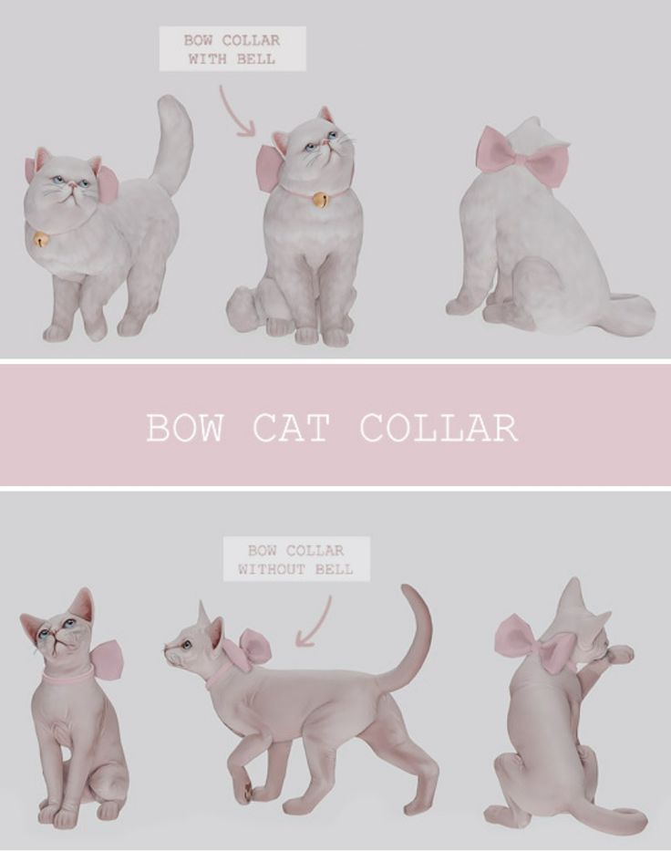 Ошейник-бантик "Sims 4 Cat Bow Collar CC" для Симс 4 для Симс 4. Скачать мод