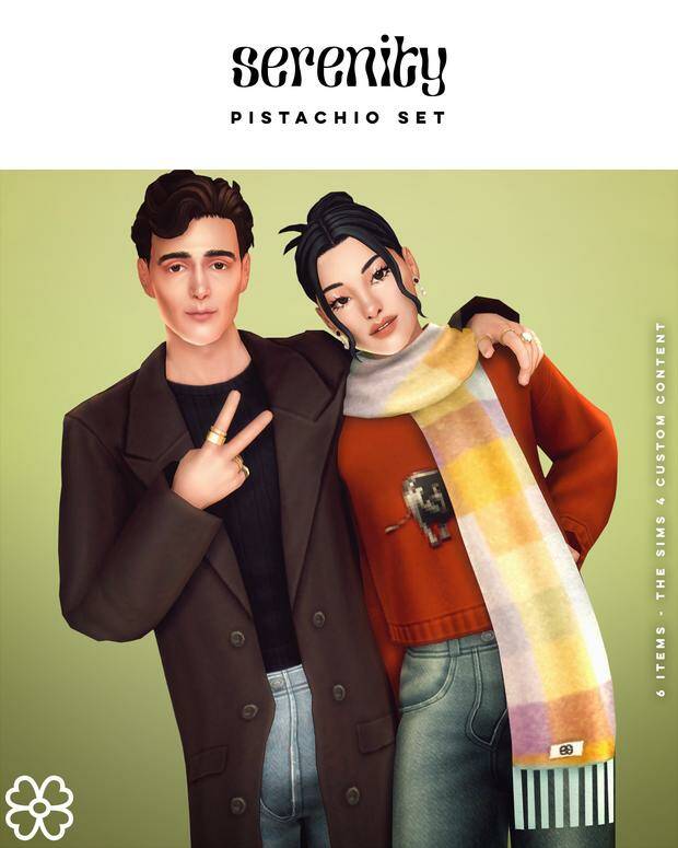 Pistachio Set (6 items) для Симс 4. Скачать мод