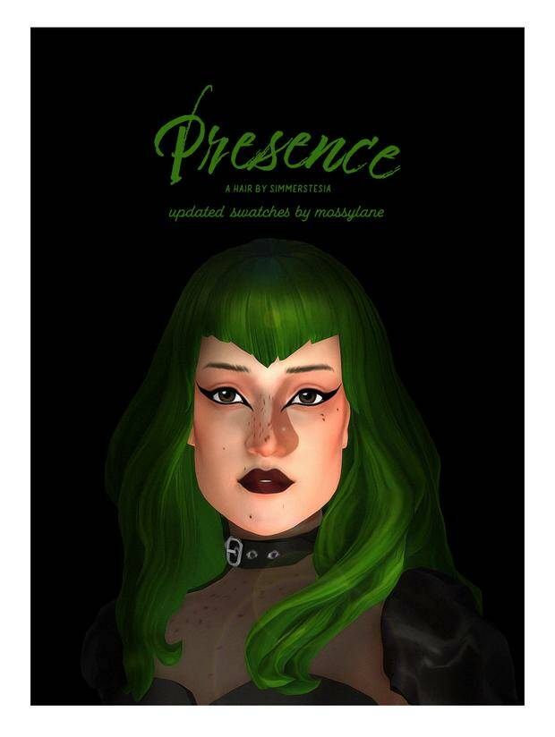 Presence Hair by Moss для Симс 4. Скачать мод