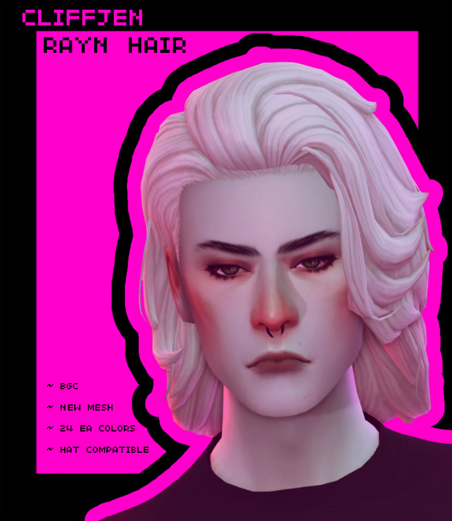 Rayn Hair by CliffJen для Симс 4. Скачать мод