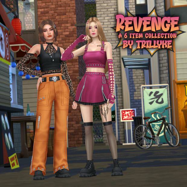 💥 REVENGE COLLECTION 💥 НАБОР ОДЕЖДЫ  для Симс 4. Скачать мод