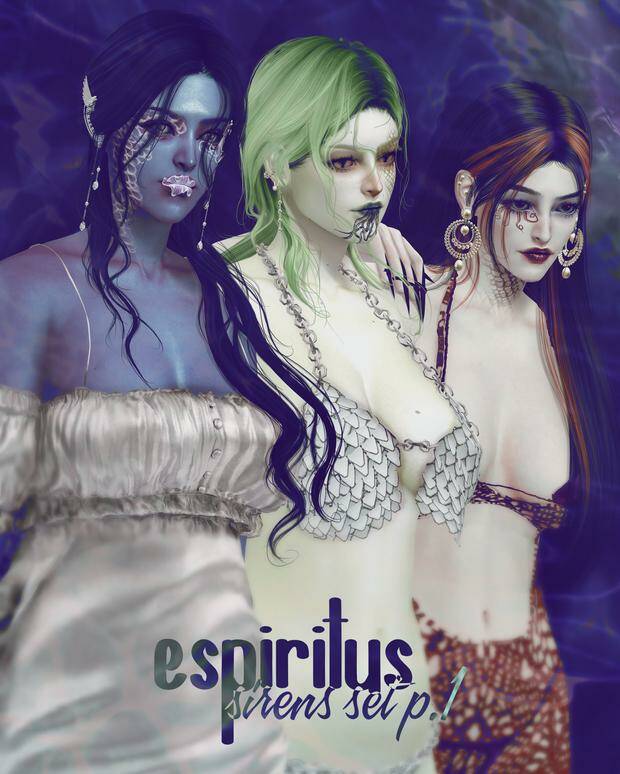 sirens set by espiritus для Симс 4. Скачать мод