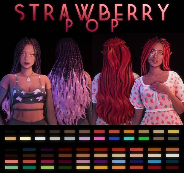 Strawberry Pop by SIMANDY для Симс 4. Скачать мод