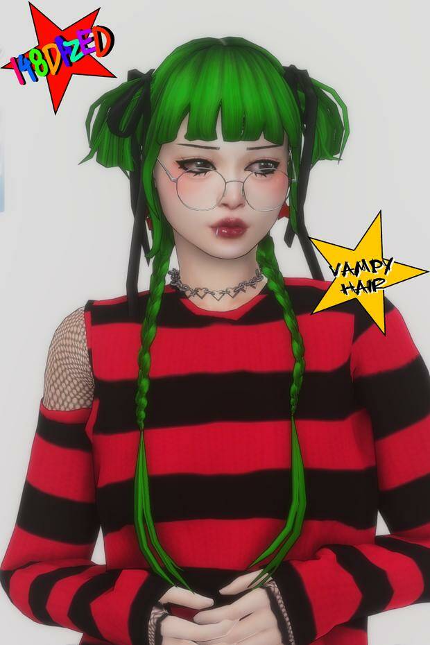 ★ VAMPY HAIR ! by 148DAZED для Симс 4. Скачать мод