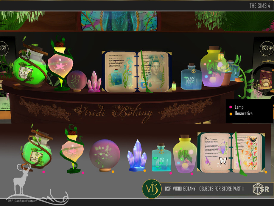 VIRIDI BOTANY OBJECTS FOR STORE PART 2 by DanSimsFantasy для Симс 4. Скачать мод