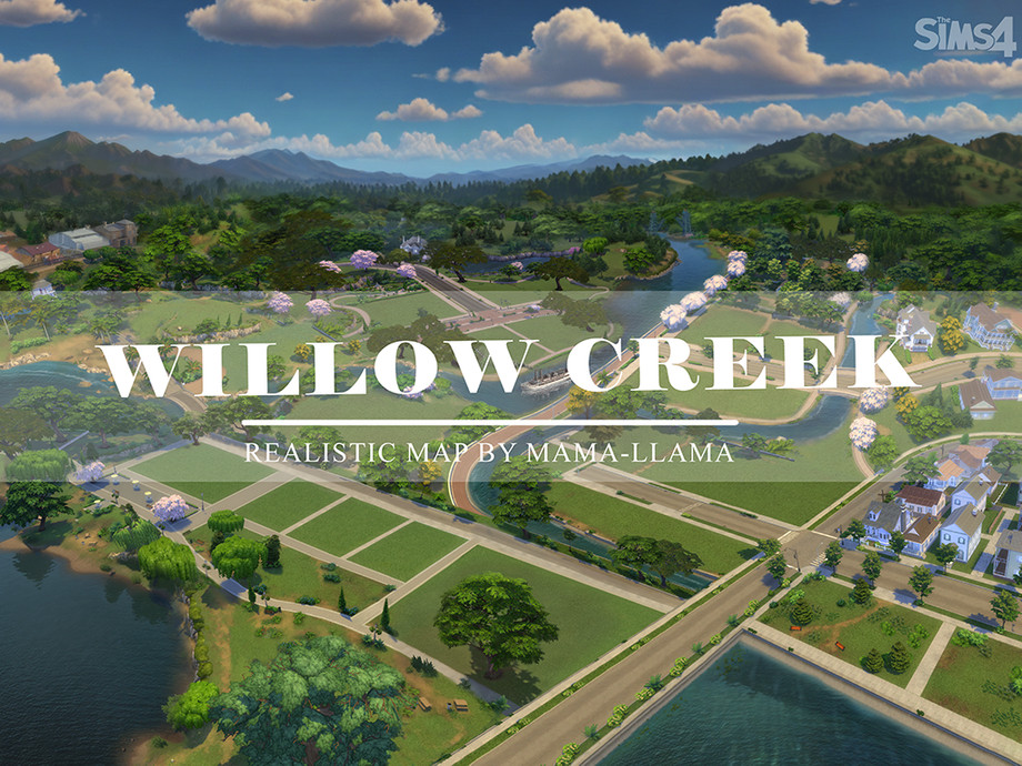 Замена карты Виллоу Крик "Willow Creek realistic map replacement" для Симс 4 для Симс 4. Скачать мод