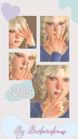 CAT'S EYE NAILS by Barbariskaw для Симс 4. Скачать мод