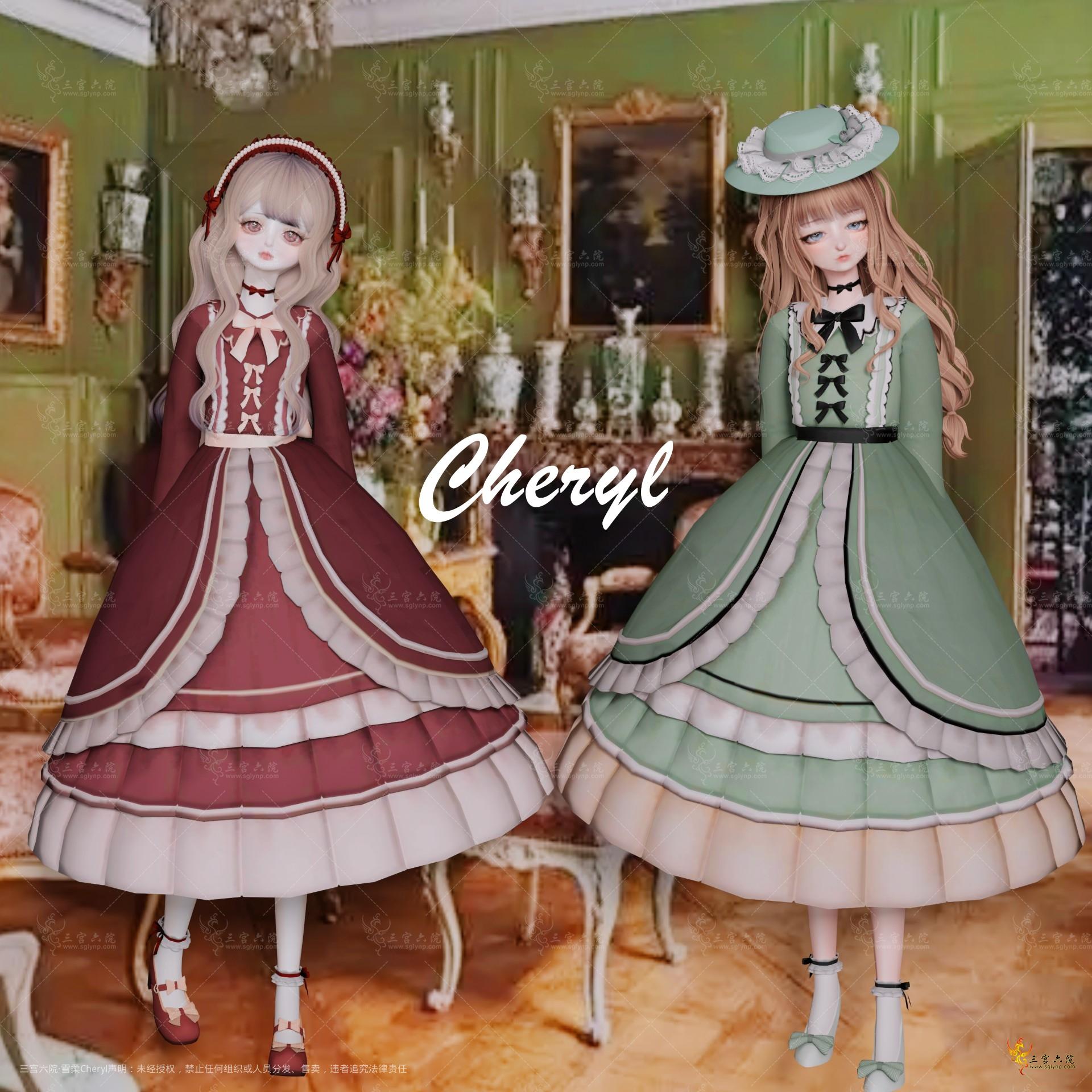 【Cheryl 】 - Doll Lolita Dress для Симс 4. Скачать мод