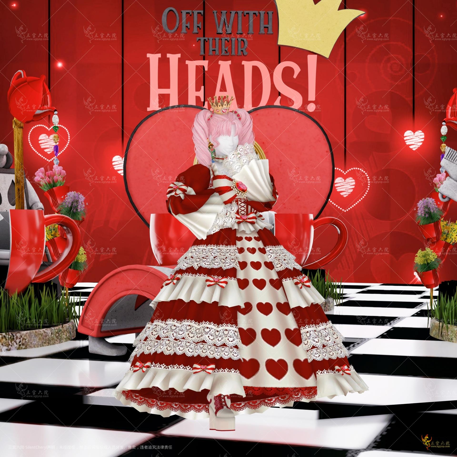 【Cheryl】 Queen of Hearts Set  для Симс 4. Скачать мод