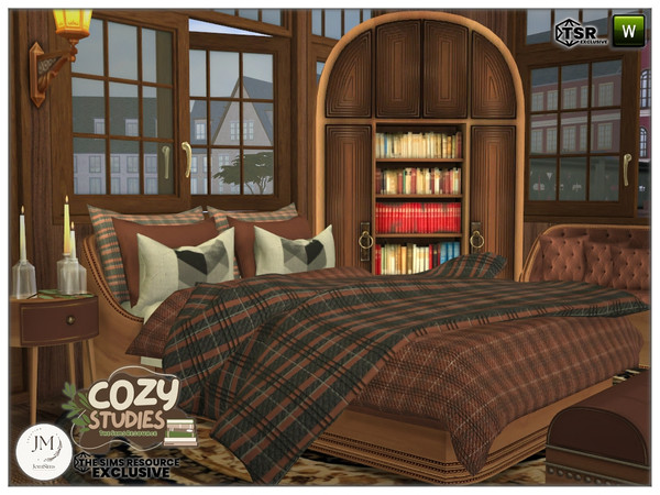 Cozy studies Noak bedroom set by jomsims  для Симс 4. Скачать мод