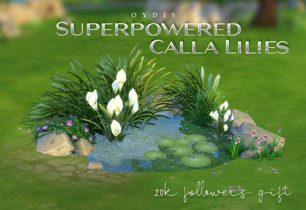 Цветы "Superpowered Calla Lilies 🌱" для Симс 4. Скачать мод