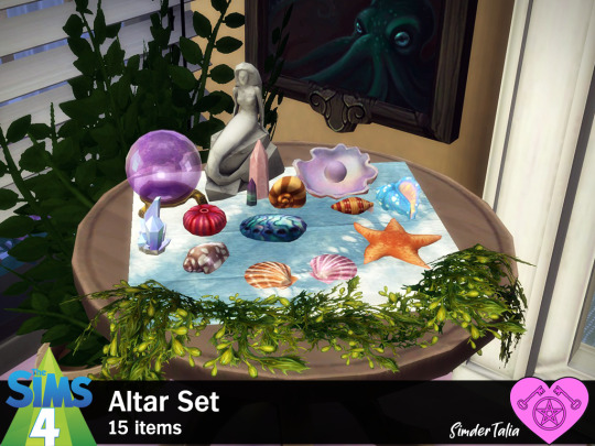 Декор "🌊  Altar Items Set 🌊  " для Симс 4. Скачать мод